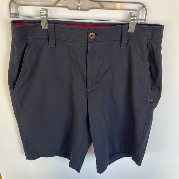 Under Armour Men's Golf  Shorts Size 34 Dark Navy Button/Zip Closure Athleisure - Picture 9 of 11